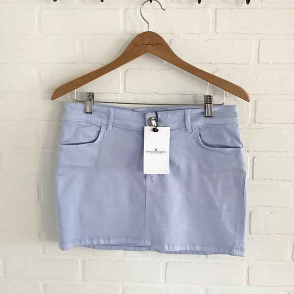 NWT Designers Remix CHARLOTTE ESKILDSEN Mini Pencil Skirt Periwinkle Blue Sz M - Picture 15 of 16